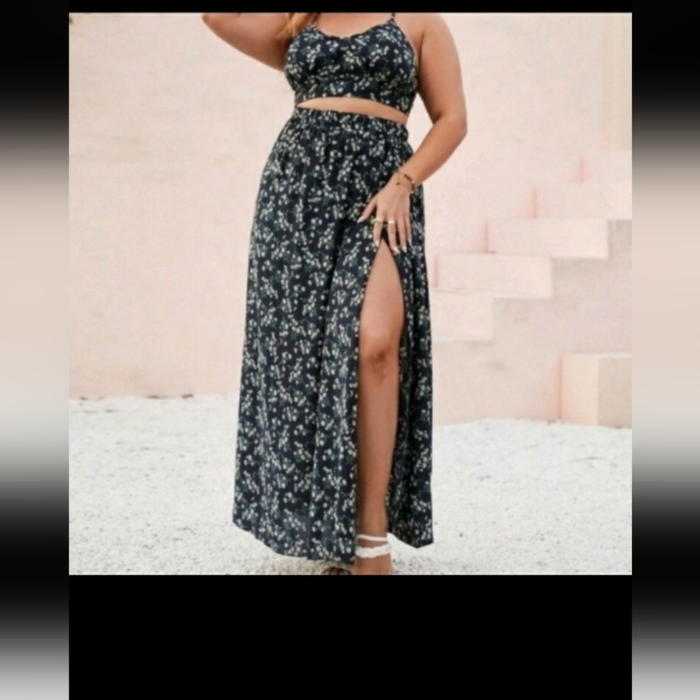 Shein Curve 2-Piece Skirt&Top Set